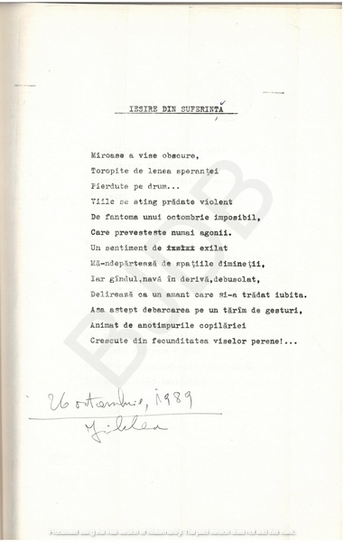 M-1076-1130-31 - 55 de Poezii în manuscris dactilografiat. ALEXANDRU MIRCESCU